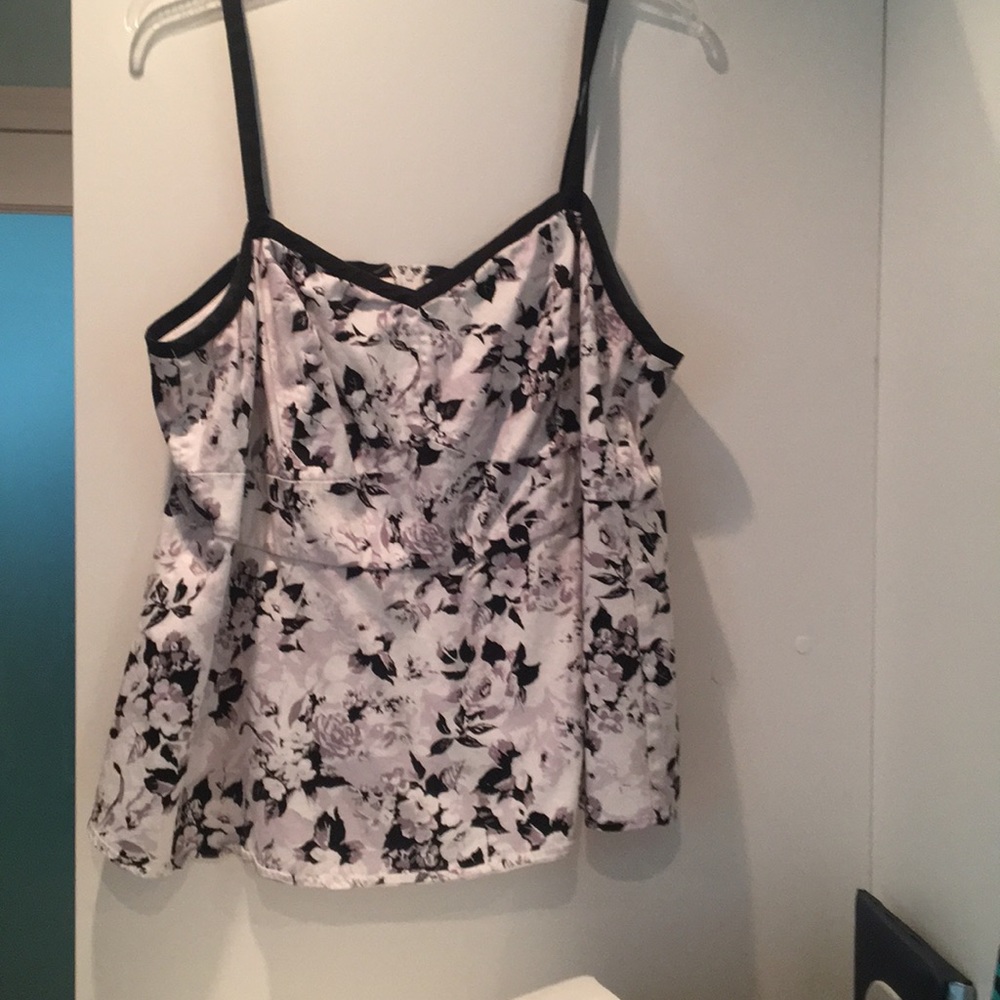 Black and White Peplum Torrid Top